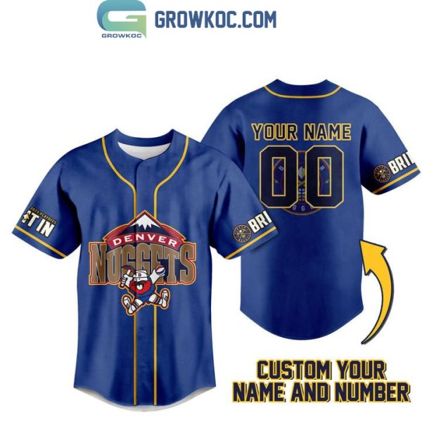 Denver Nuggets Personalized 2023 Playoffs Blue Design Baseball Jersey