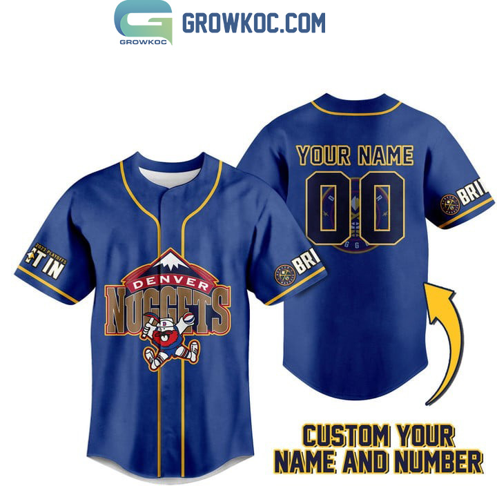 Denver Nuggets Personalized 2023 Playoffs Blue Design Baseball Jersey -  Growkoc