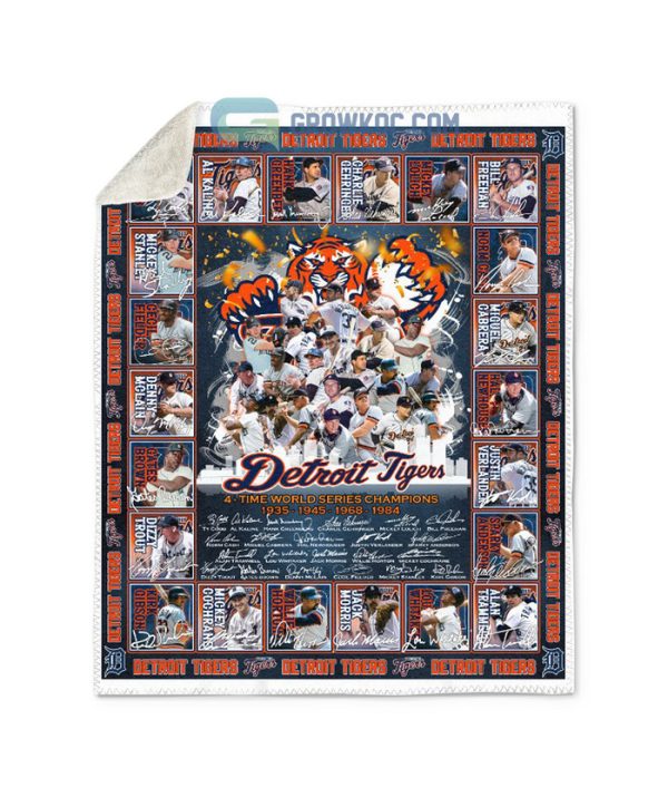 Detroit Tigers 4 – Time World Series Champions Legends Fleece Blanket, Quilt