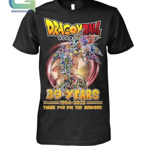 Dragonball 39 Years 1984-2023 Thank You For The Memories T-Shirt
