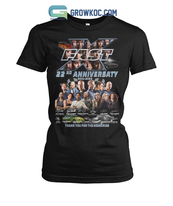 Fast X 22nd Anniversary 2001-2023 New Ver T-Shirt