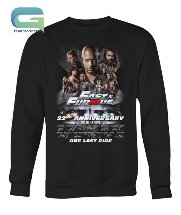 Fast&Furious 22nd Anniversary 2001-2023 T-Shirt