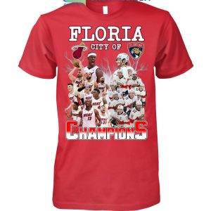 Floria City Of Champions Heat And Panthers T-Shirt