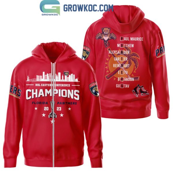 Florida Panther 2023 Eastern Conference Final Champions Red Design Hoodie T-Shirt