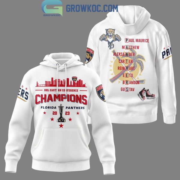 Florida Panther 2023 Eastern Conference Final Champions White Design Hoodie T-Shirt