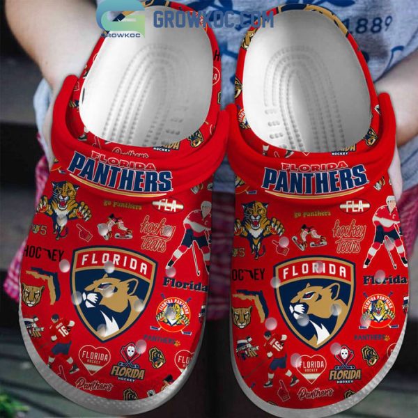 Florida Panthers NHL Team Red Design Crocs