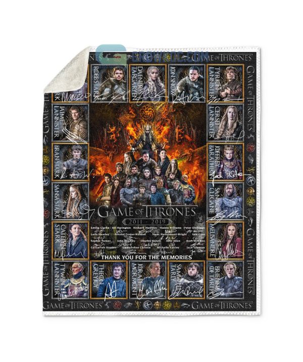 Game Of Thrones 2011-2019 Thank You For The Memories Fleece Blanket, Quilt