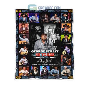 George Strait 48 Years 1975-2023 Thank You For The Memories Fleece Blanket, Quilt