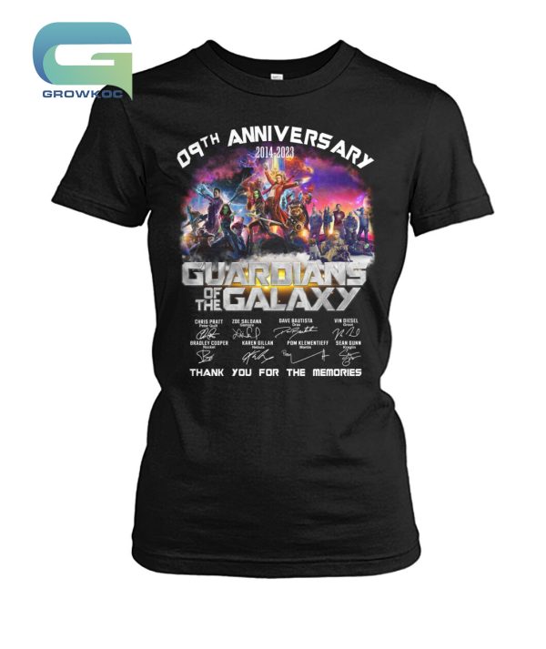 Guardians Of The Galaxy 2014-2023 09th Anniversary T-Shirt