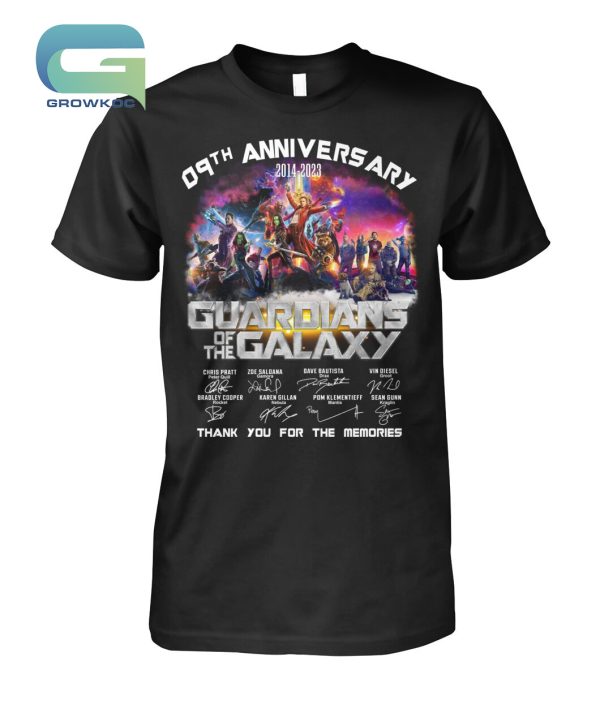 Guardians Of The Galaxy 2014-2023 09th Anniversary T-Shirt