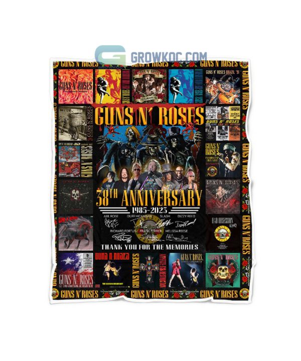 Guns N’ Roses 38th Anniversary 1985-2023 Fleece Blanket, Quilt
