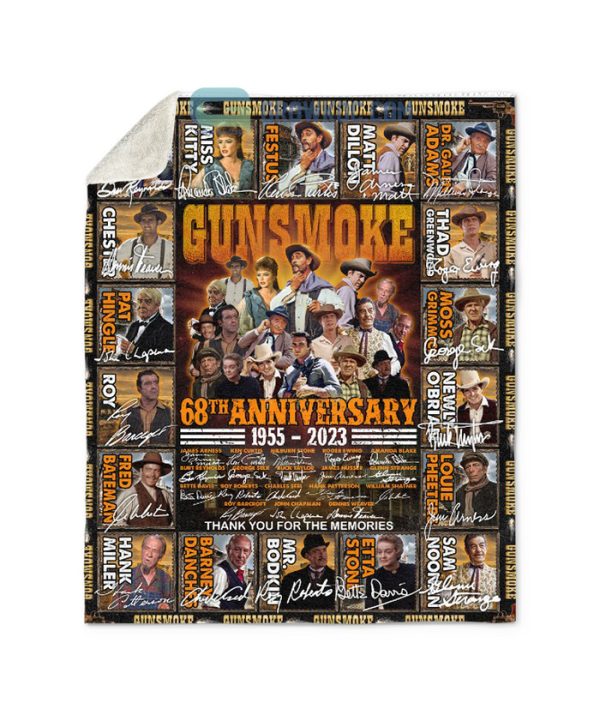 Gunsmoke Movies 68th Anniversary 1955-2023 Fleece Blanket, Quilt