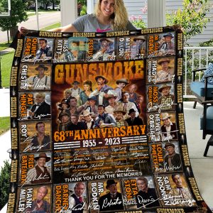 Gunsmoke Movies 68th Anniversary 1955-2023 Fleece Blanket, Quilt