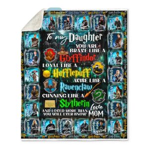 Harry Potter To My Daughter Love Mom More Than You Will Ever Know Fleece Blanket, Quilt