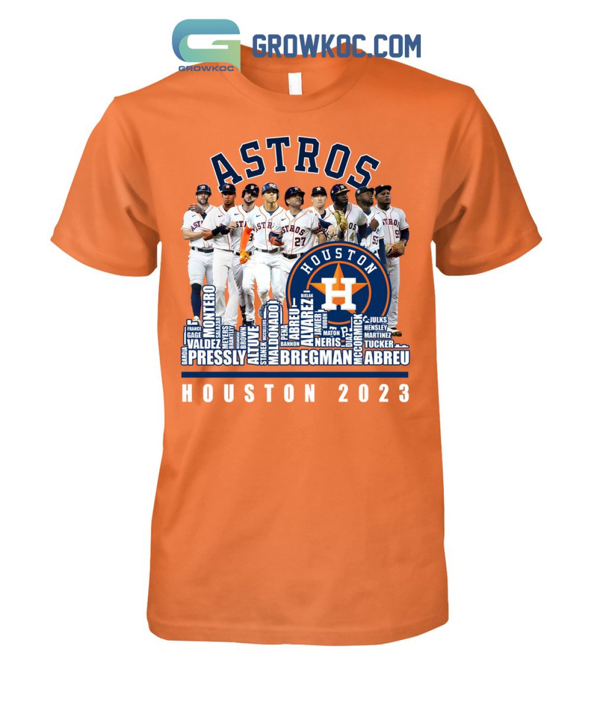 Houston Astros MLB Roster 2023 T-Shirt - Growkoc