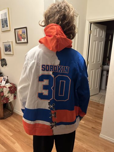 NHL New York Islanders Mix Jersey Custom Personalized Hoodie T Shirt Sweatshirt photo review