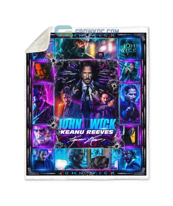 John Wick Keanu Reeves Fleece Blanket, Quilt