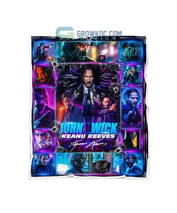 John Wick Keanu Reeves Fleece Blanket, Quilt