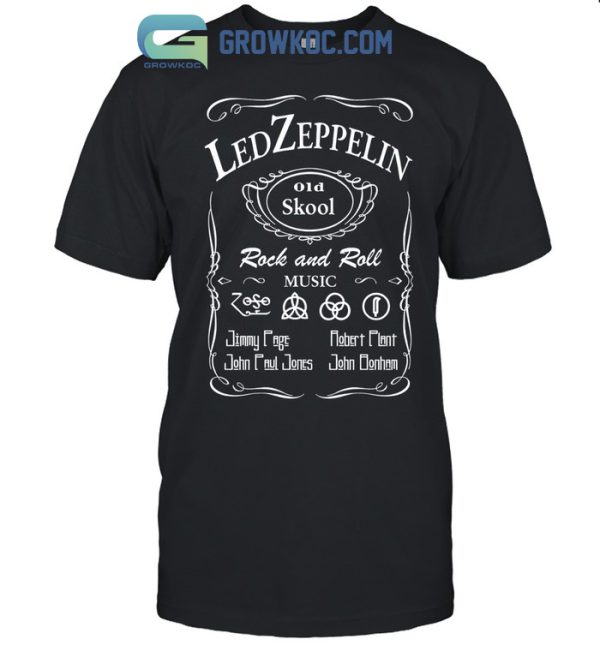 Led Zeppelin Old Skool Rock And Roll Music T-Shirt