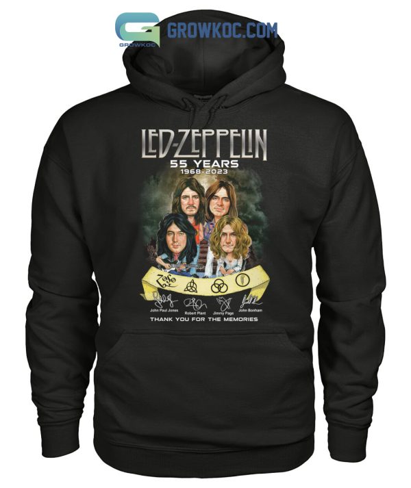 Led Zepplin 55 Years 1968-2023 Thank You For The Memories T-Shirt