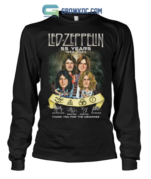 Led Zepplin 55 Years 1968-2023 Thank You For The Memories T-Shirt