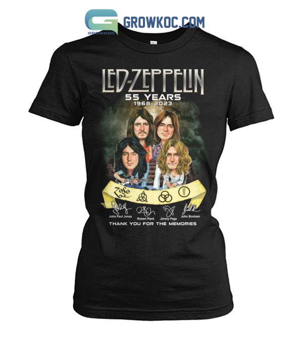 Led Zepplin 55 Years 1968-2023 Thank You For The Memories T-Shirt