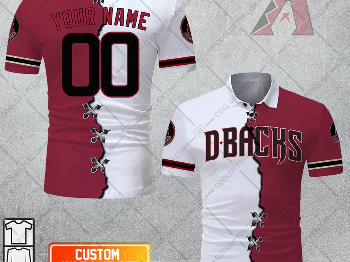 MLB Arizona Diamondbacks Mix Jersey Custom Personalized Hoodie