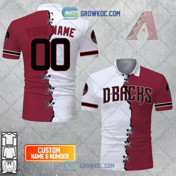 MLB Arizona Diamondbacks Mix jersey Personalized Style Polo Shirt