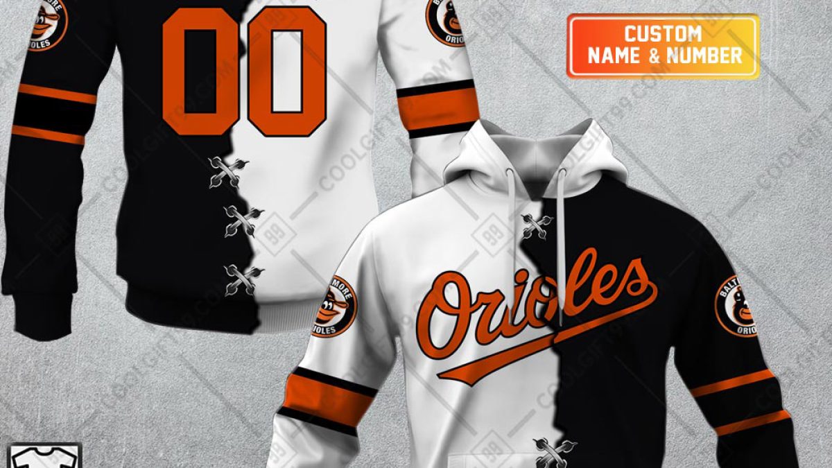 MLB Baltimore Orioles Mix Jersey Custom Personalized Hoodie Shirt - Growkoc