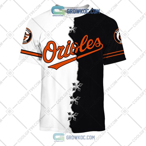MLB Baltimore Orioles Mix Jersey Custom Personalized Hoodie Shirt