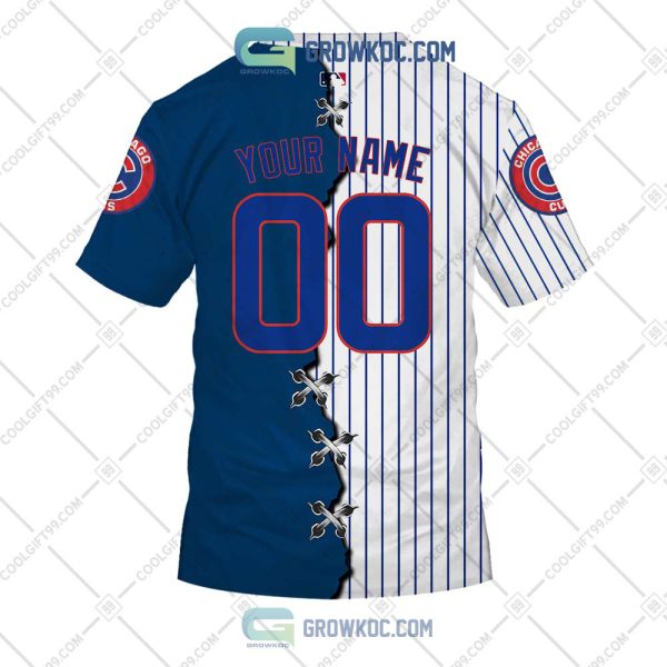 MLB Chicago Cubs Mix Jersey Custom Personalized Hoodie Shirt