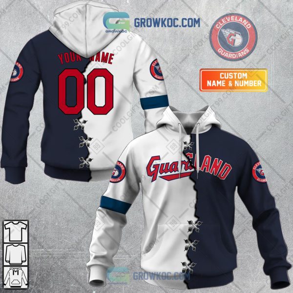 MLB Cleveland Guardians Mix Jersey Custom Personalized Hoodie Shirt