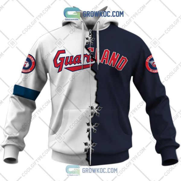 MLB Cleveland Guardians Mix Jersey Custom Personalized Hoodie Shirt