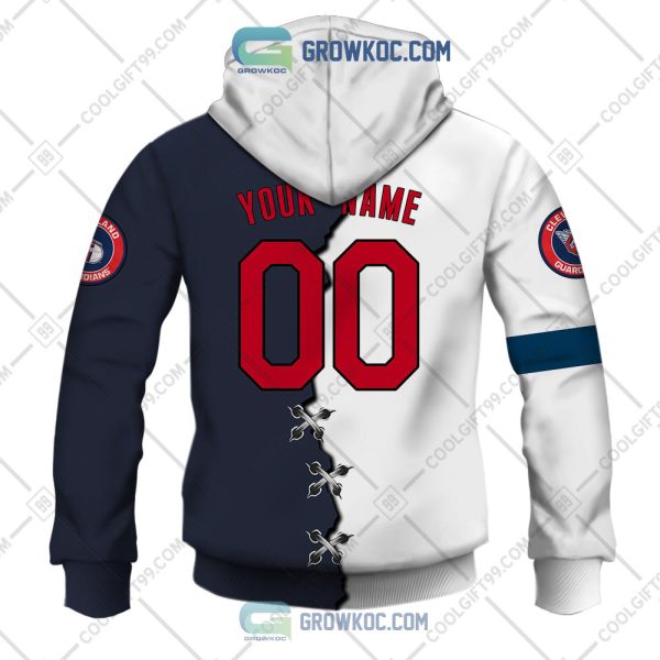 MLB Cleveland Guardians Mix Jersey Custom Personalized Hoodie Shirt