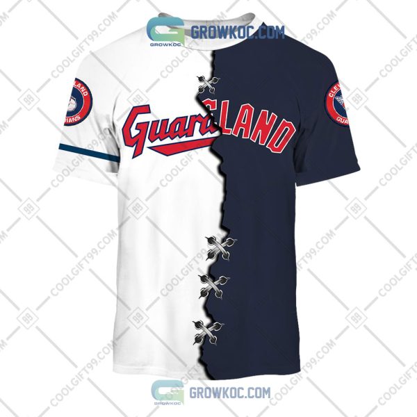 MLB Cleveland Guardians Mix Jersey Custom Personalized Hoodie Shirt