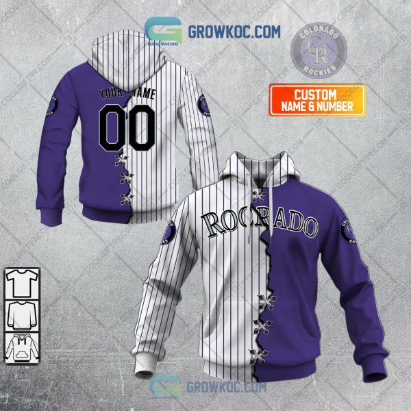 MLB Colorado Rockies Mix Jersey Custom Personalized Hoodie Shirt