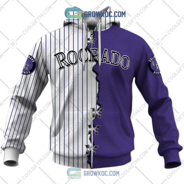 MLB Colorado Rockies Mix Jersey Custom Personalized Hoodie Shirt