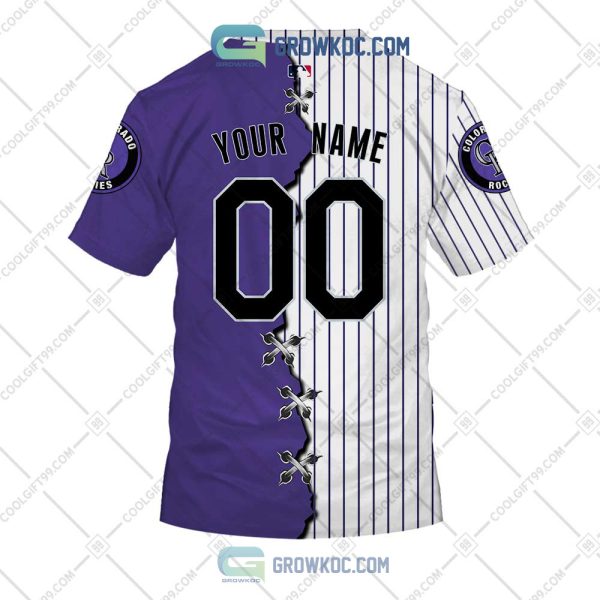 MLB Colorado Rockies Mix Jersey Custom Personalized Hoodie Shirt