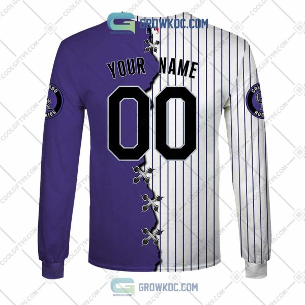 MLB Colorado Rockies Mix Jersey Custom Personalized Hoodie Shirt