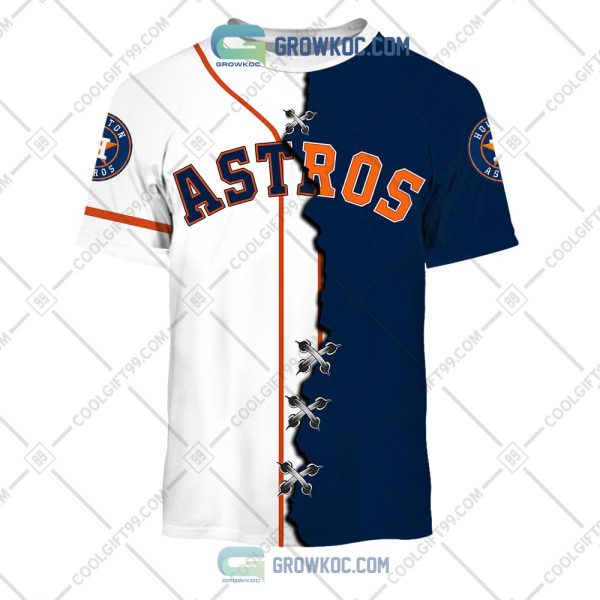 MLB Houston Astros Mix Jersey Custom Personalized Hoodie Shirt