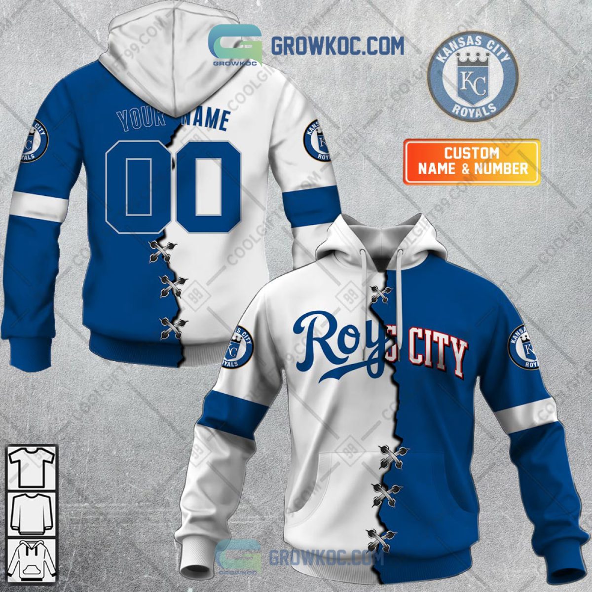 Kansas City Royals MLB Baseball Jersey Custom Name