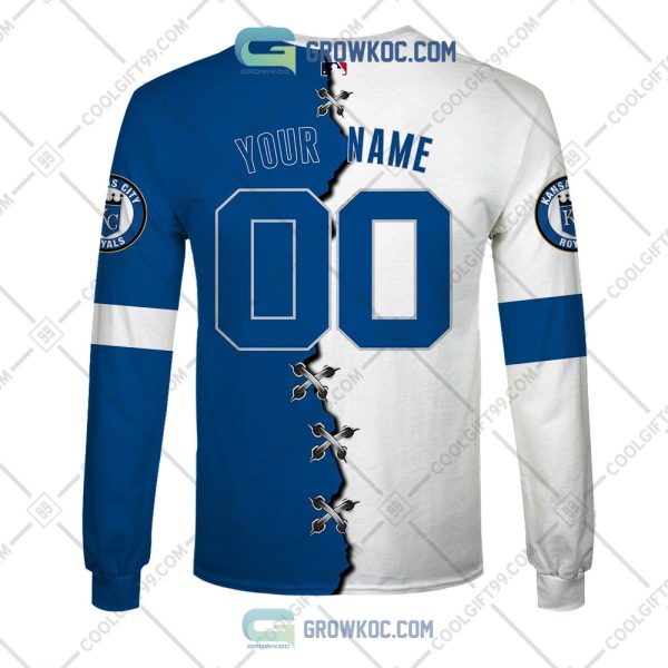 MLB Kansas City Royals Mix Jersey Custom Personalized Hoodie Shirt