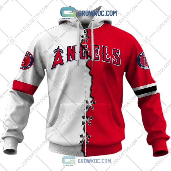 MLB Los Angeles Angels Mix Jersey Custom Personalized Hoodie Shirt