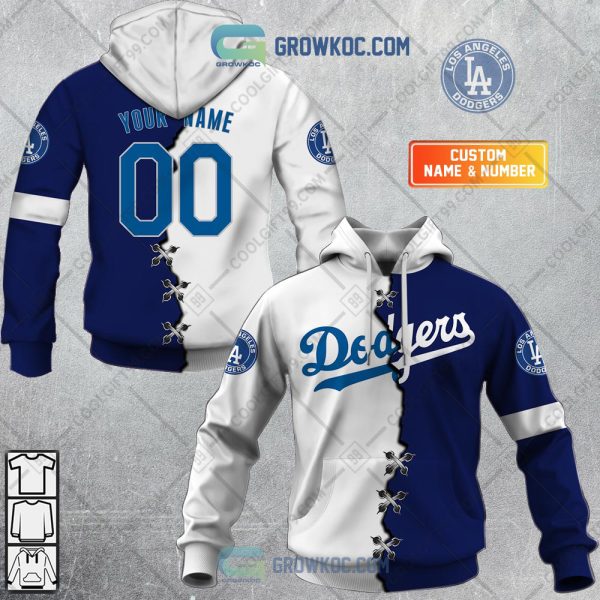 MLB Los Angeles Dodgers Mix Jersey Custom Personalized Hoodie Shirt