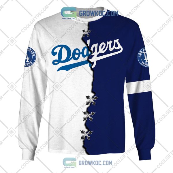 MLB Los Angeles Dodgers Mix Jersey Custom Personalized Hoodie Shirt