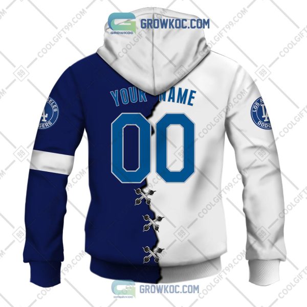 MLB Los Angeles Dodgers Mix Jersey Custom Personalized Hoodie Shirt