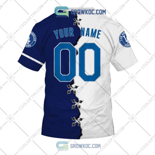 MLB Los Angeles Dodgers Mix Jersey Custom Personalized Hoodie Shirt