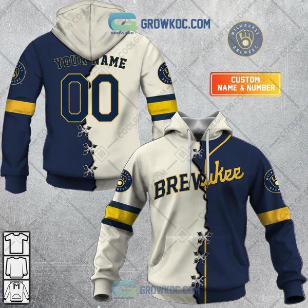 MLB Milwaukee Brewers Mix Jersey Custom Personalized Hoodie Shirt