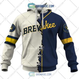 Cool Custom Hoodie Milwaukee Brewers Multi Logo 3D Hoodie - T