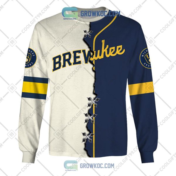 MLB Milwaukee Brewers Mix Jersey Custom Personalized Hoodie Shirt